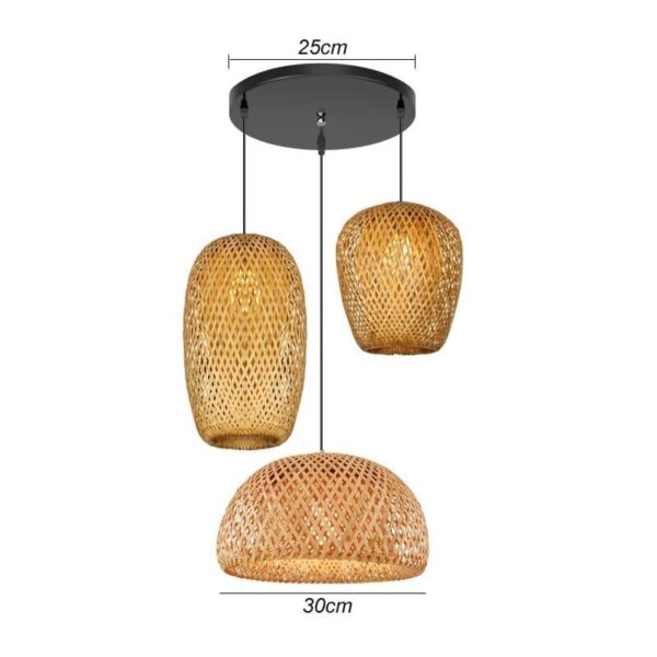 Suspension en rotin à trois design – Image 7