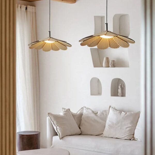 Suspension Pétale LED Beige de Style Coréen