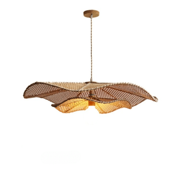 Suspension Rotin Style Vintage Fait Main