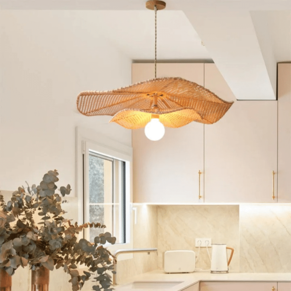 Suspension Rotin Style Vintage Fait Main – Image 3