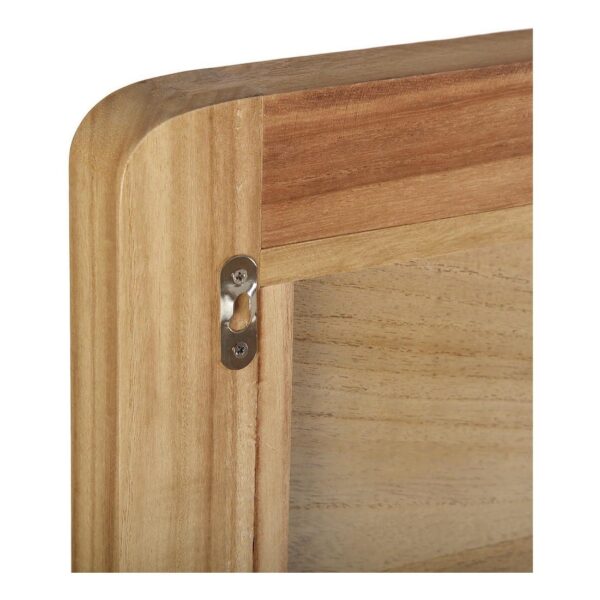 Tête de lit en bois et rotin – Image 2