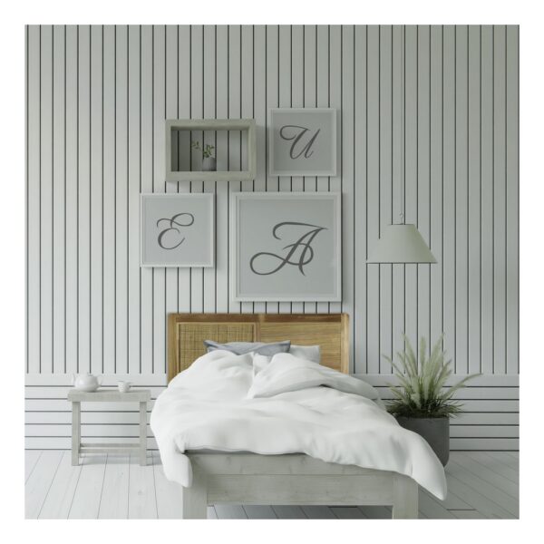 Tête de lit en bois et rotin – Image 5