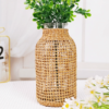 Vase verre et rotin – Image 3