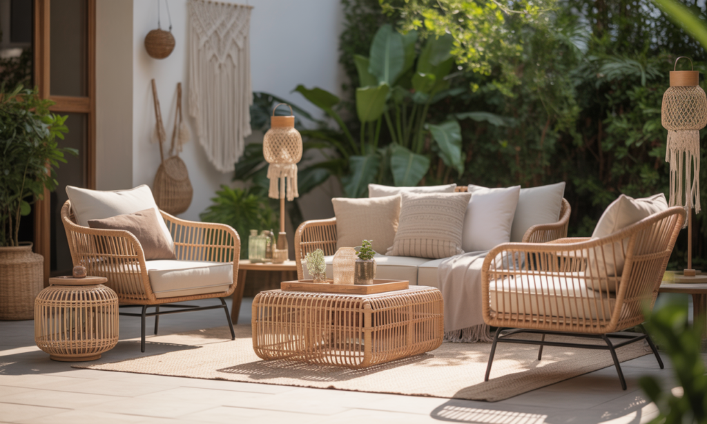 découvrez le salon de jardin en rotin, l'atout charme incontournable pour créer un extérieur bohème chic, alliant confort, élégance et naturel.