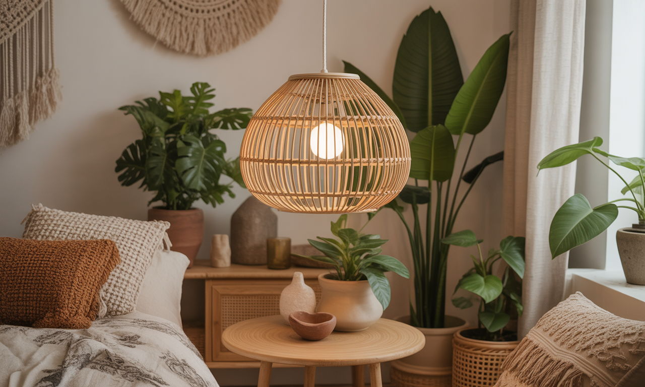 découvrez l'abat-jour en rotin, l'accessoire bohème chic parfait pour apporter chaleur et lumière naturelle à votre intérieur. un must-have déco pour une ambiance conviviale et élégante.
