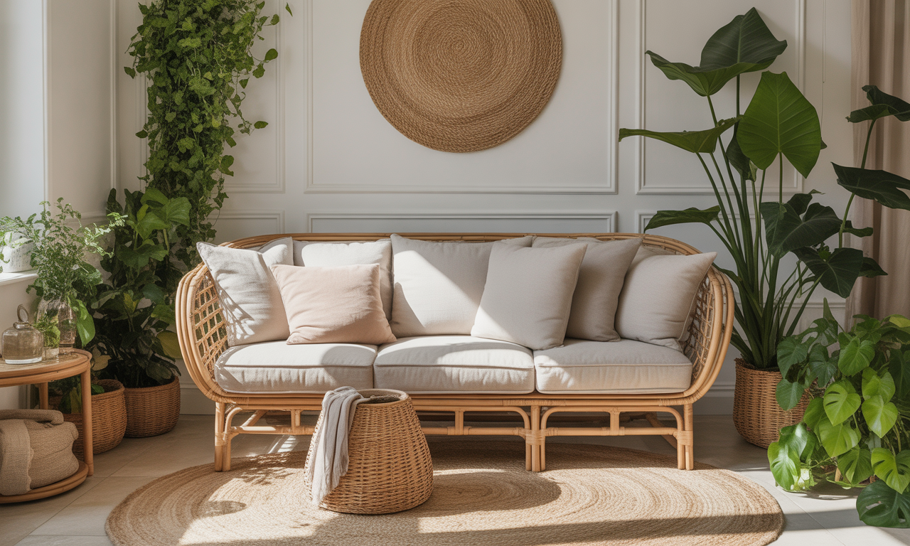 découvrez notre canapé en rotin, alliant élégance naturelle et confort pour un salon tendance et décontracté. idéal pour une ambiance chaleureuse et authentique.