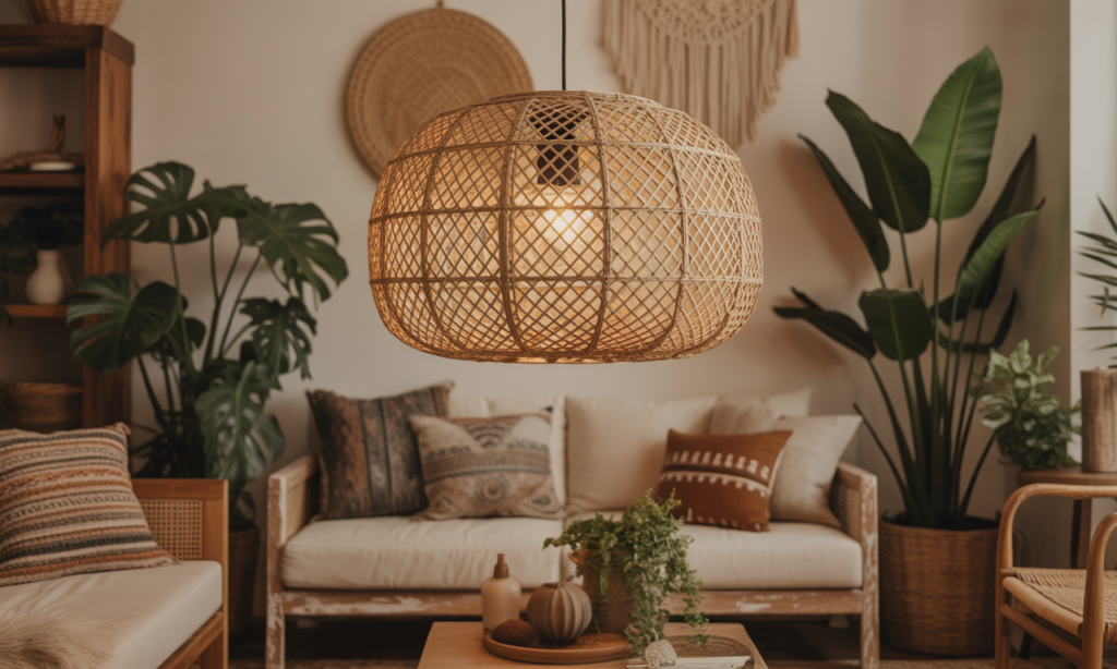 apportez une ambiance bohème chic à votre intérieur avec un abat-jour en rotin, alliant élégance naturelle et chaleur conviviale pour une décoration unique et tendance.