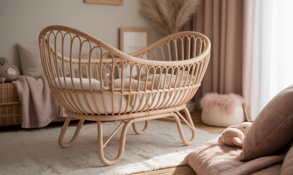 découvrez le berceau en rotin, l'atout charme et douceur parfait pour créer une chambre de bébé chaleureuse et élégante.