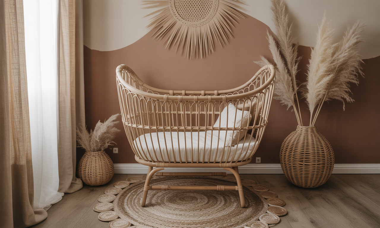 découvrez le berceau en rotin, l'élément déco incontournable pour une chambre de bébé bohème et tendance, alliant style naturel et confort douillet.