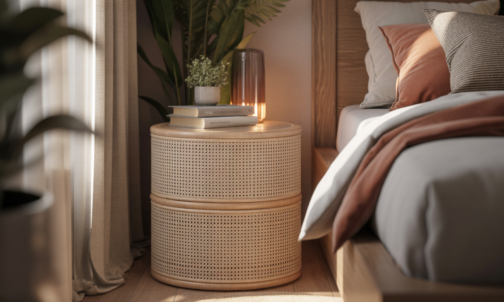 découvrez le chevet en rotin, l'accessoire bohème chic incontournable pour apporter chaleur et style naturel à votre chambre à coucher.