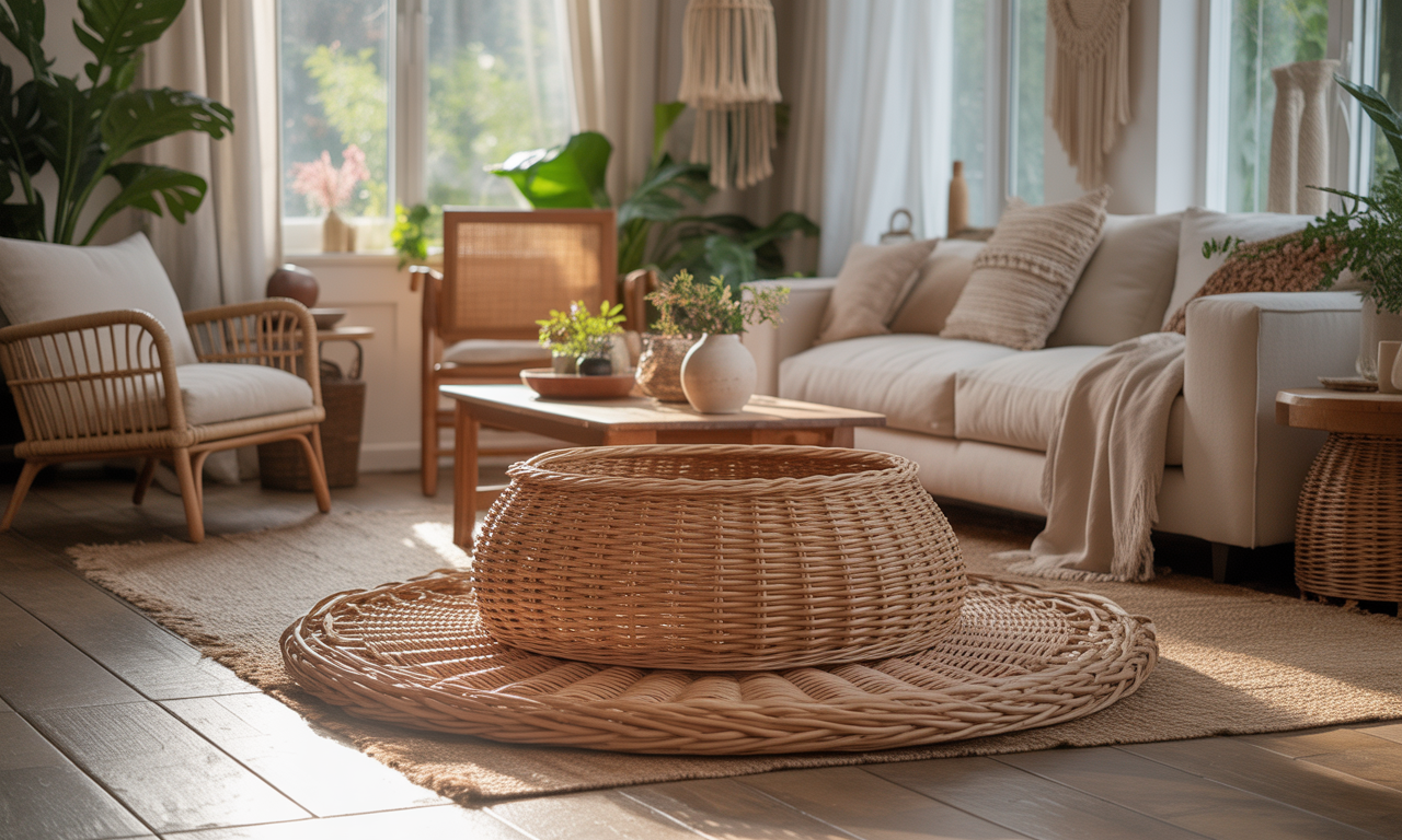 découvrez le tapis en osier, l'accessoire incontournable pour apporter une touche naturelle et bohème à votre intérieur. élégant et tendance, il transforme votre espace en un havre de douceur et d'authenticité.