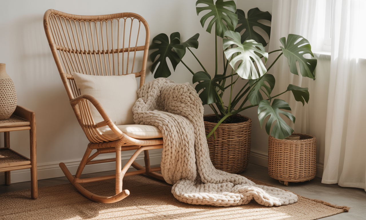 découvrez le rotin rocking chair, le fauteuil à bascule idéal pour apporter une touche bohème et chaleureuse à votre salon. confort et style garantis pour un véritable cocon de détente.