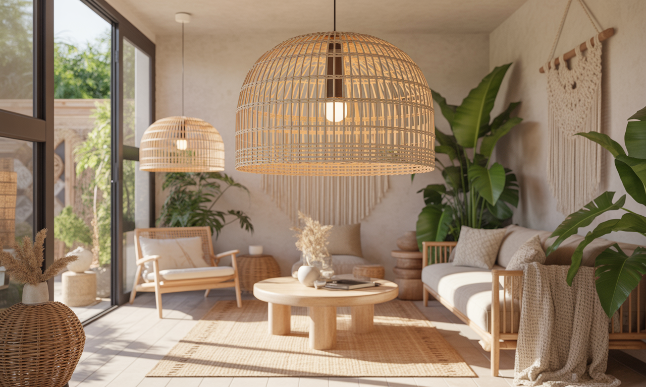 découvrez nos abat-jours en rotin, l'élément déco parfait pour apporter une touche bohème et lumineuse à votre intérieur. style naturel et ambiance chaleureuse garanties !