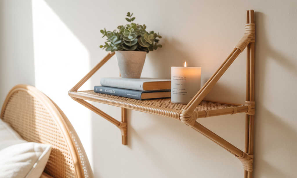 découvrez l'étagère murale en rotin, l'accessoire idéal pour apporter une touche bohème chic et une solution pratique à la décoration de vos murs.