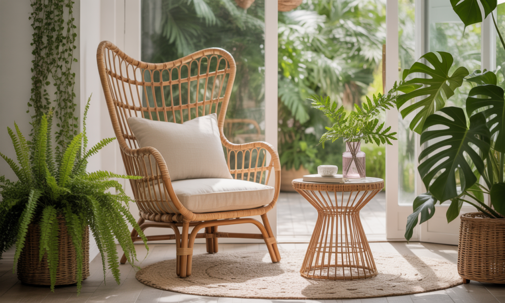 découvrez comment intégrer le rotin dans votre véranda pour créer un salon bohème, lumineux et chaleureux, alliant confort et élégance naturelle.