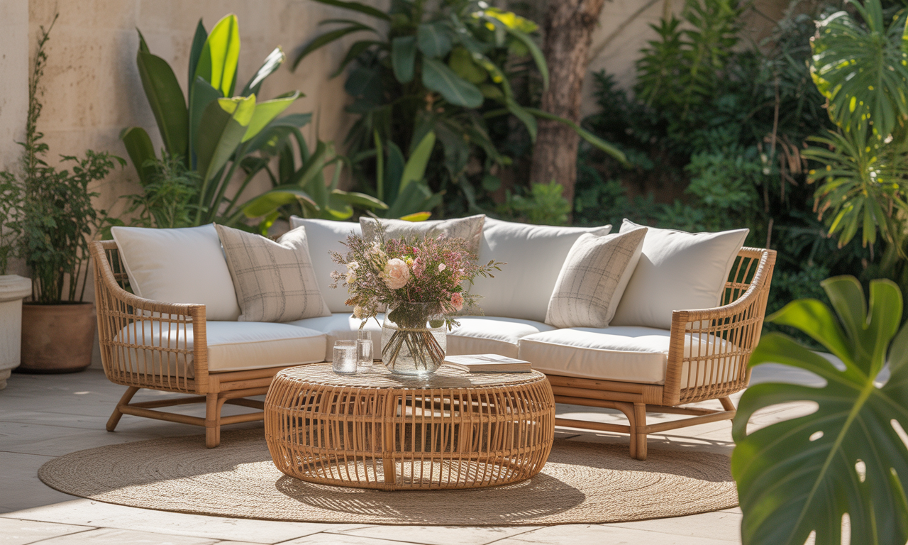 découvrez 5 idées élégantes et naturelles pour aménager un salon extérieur avec du rotin, la star incontournable de votre jardin, et créez un espace chic et convivial.