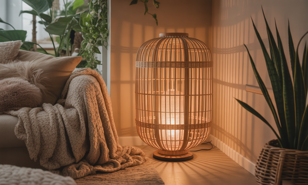 découvrez comment le lampadaire en rotin apporte une touche bohème chic et chaleureuse à votre intérieur, créant une ambiance conviviale et élégante.