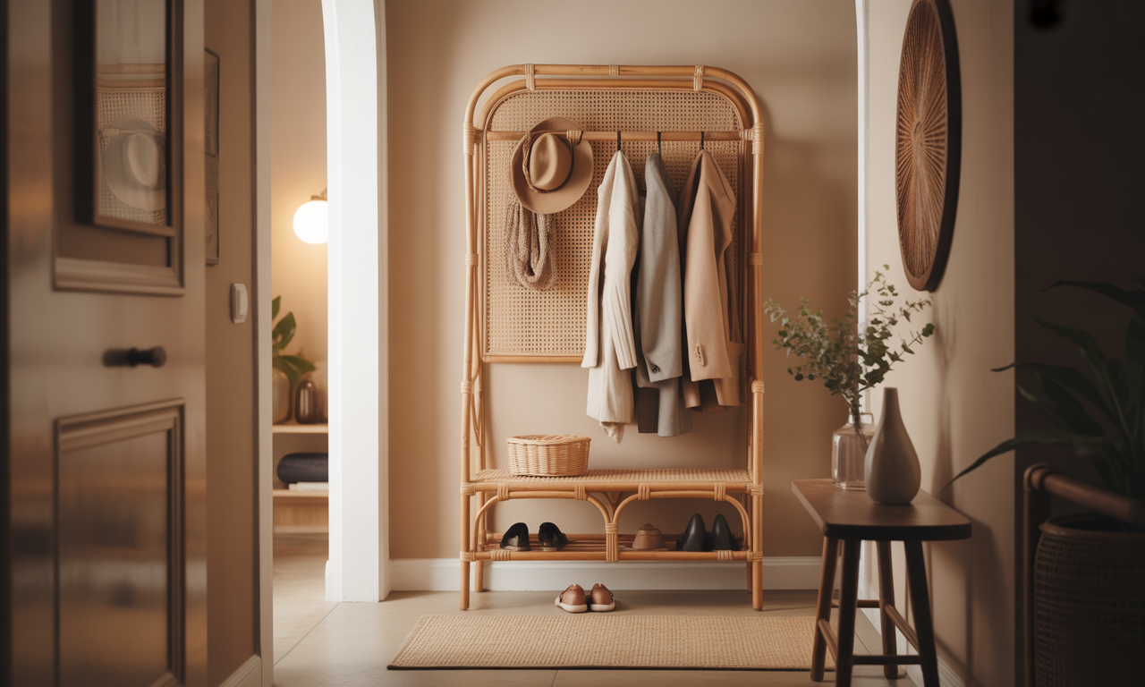 découvrez le porte-manteaux en rotin, l'accessoire chic et pratique qui apporte chaleur et élégance à votre entrée tout en optimisant l'espace.