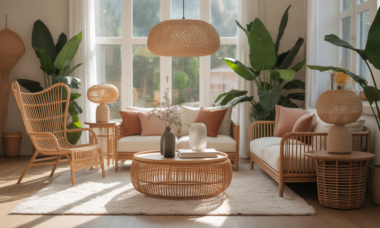 découvrez comment le rotin, avec son charme naturel et son élégance intemporelle, transforme votre salon en un espace chaleureux et tendance.