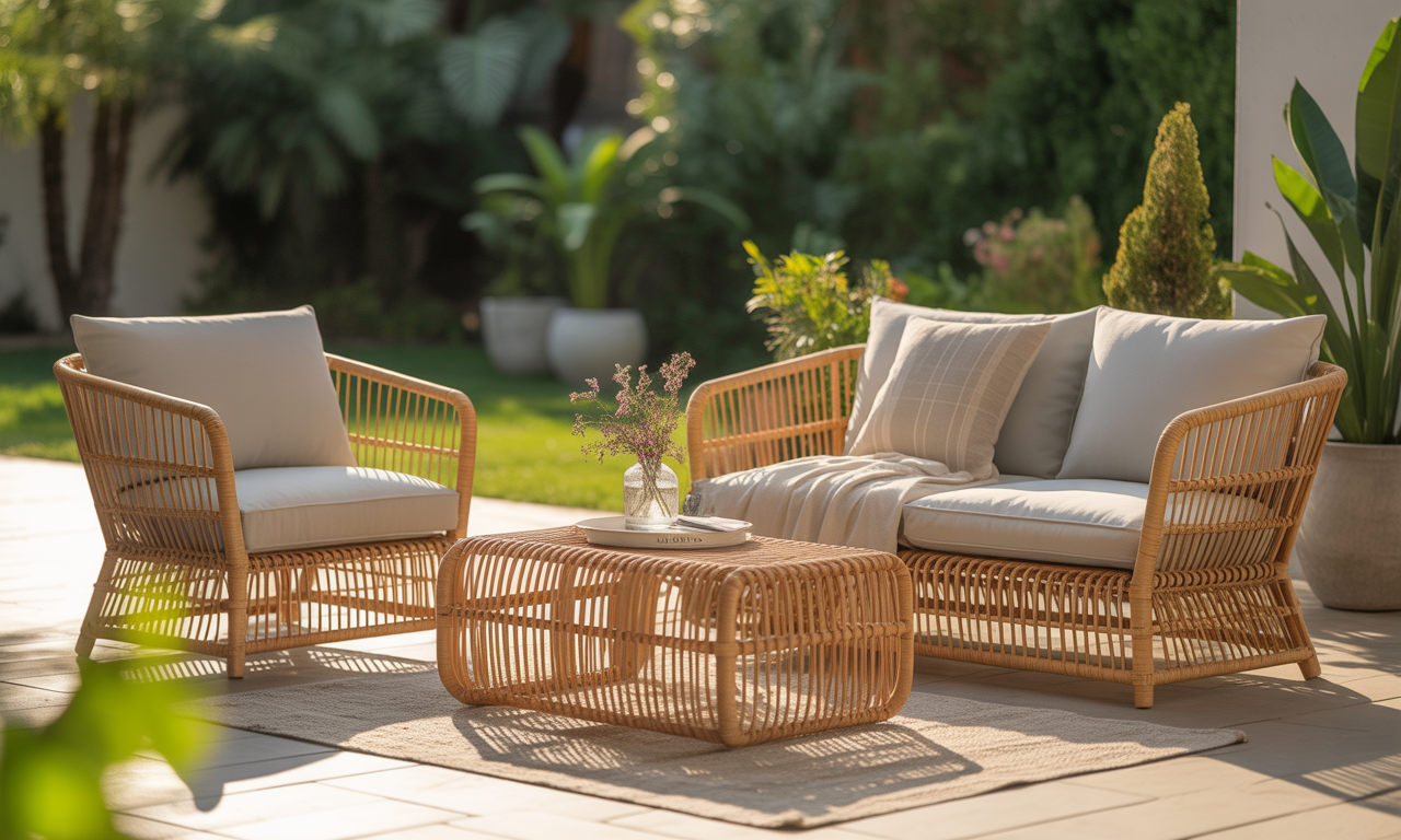 découvrez le salon en rotin pour extérieur, l'incontournable pour un été chic et décontracté. alliez confort et style naturel pour vos moments en plein air.