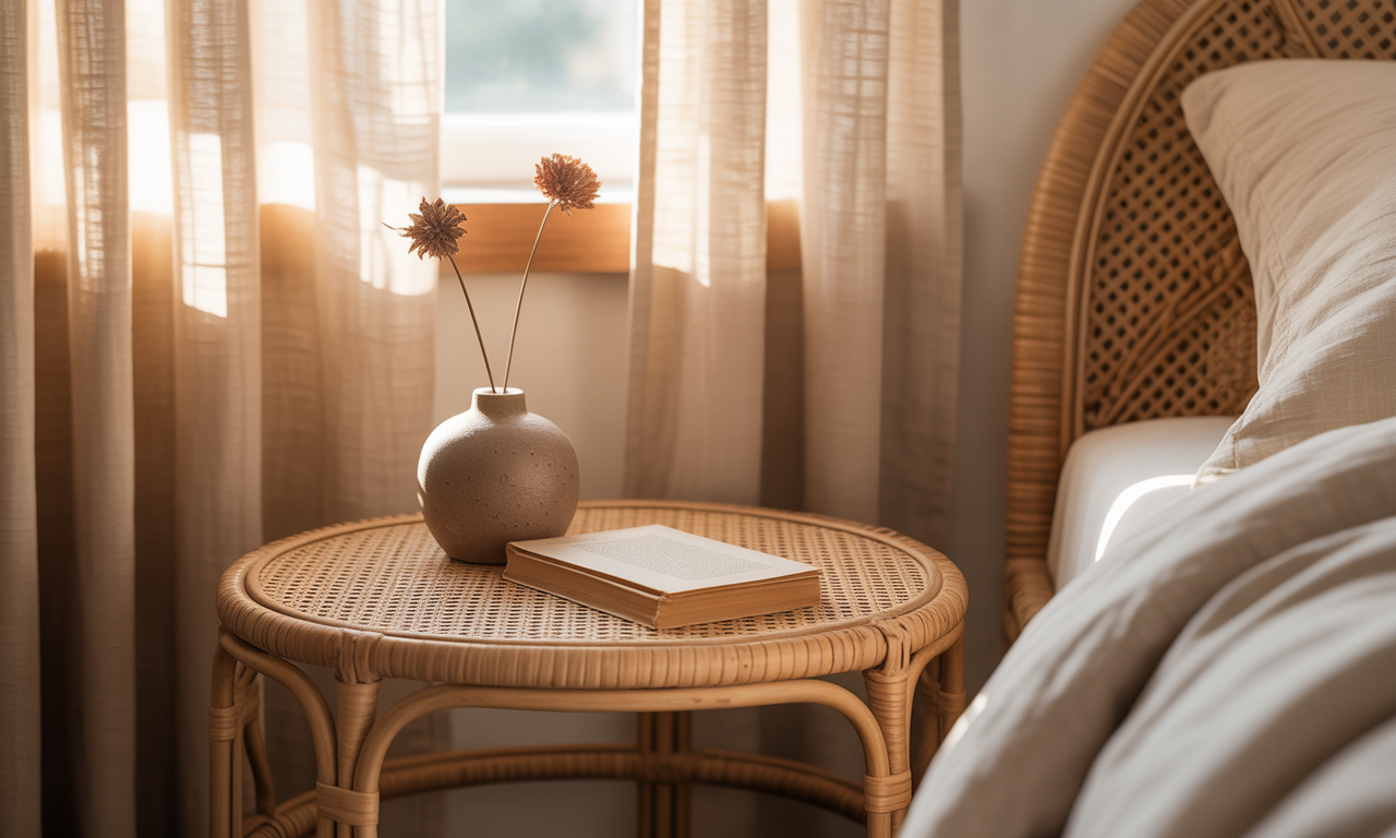 découvrez comment les tables de nuit en rotin apportent une touche bohème et naturelle à votre chambre à coucher, alliant charme et fonctionnalité pour un intérieur chaleureux.