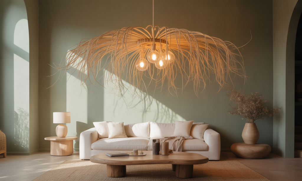 découvrez nos lustres en rotin, alliant élégance naturelle et ambiance chaleureuse pour sublimer votre décoration tendance avec style et originalité.