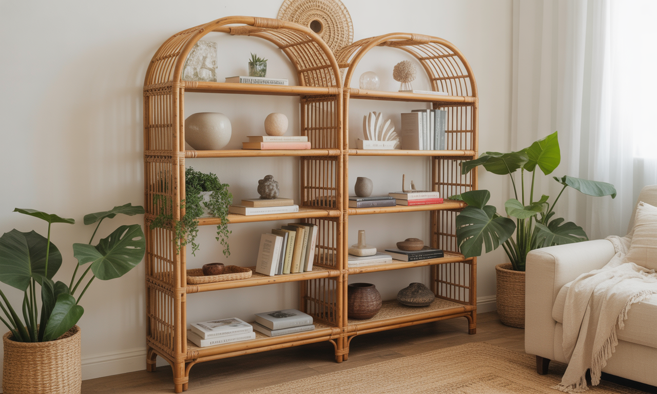 découvrez notre bibliothèque en rotin alliant élégance naturelle et authenticité pour sublimer votre intérieur avec style et confort.