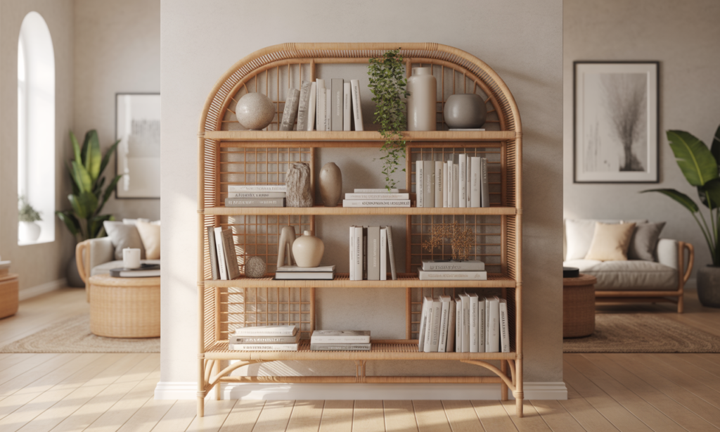 découvrez notre bibliothèque en rotin alliant élégance naturelle et fonctionnalité pour sublimer votre intérieur avec style et authenticité.