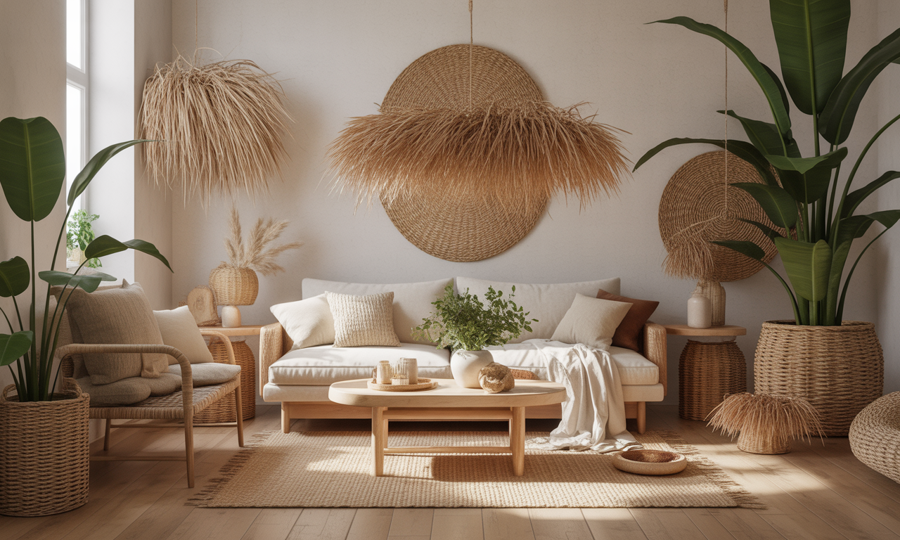 découvrez comment la paille apporte charme et authenticité à une décoration bohème et naturelle, pour un intérieur chaleureux et plein de caractère.