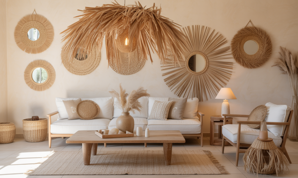 découvrez comment la paille apporte une touche bohème et naturelle à votre décoration, pour un intérieur chaleureux et authentique.