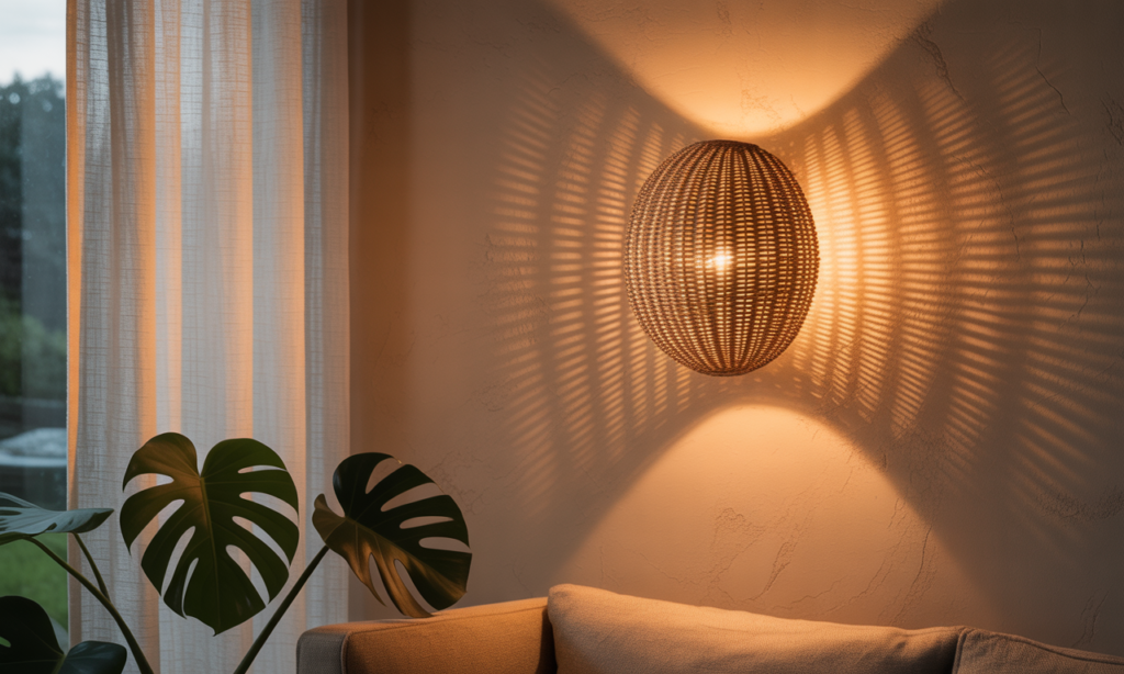 découvrez l'applique murale en osier, l'élément bohème chic parfait pour sublimer et réchauffer votre intérieur avec une touche naturelle et élégante.
