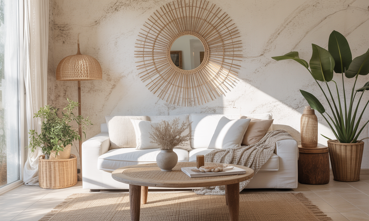 découvrez le miroir en rotin, l'accessoire déco tendance qui apporte chaleur et naturel à votre intérieur. transformez votre espace avec style et originalité!