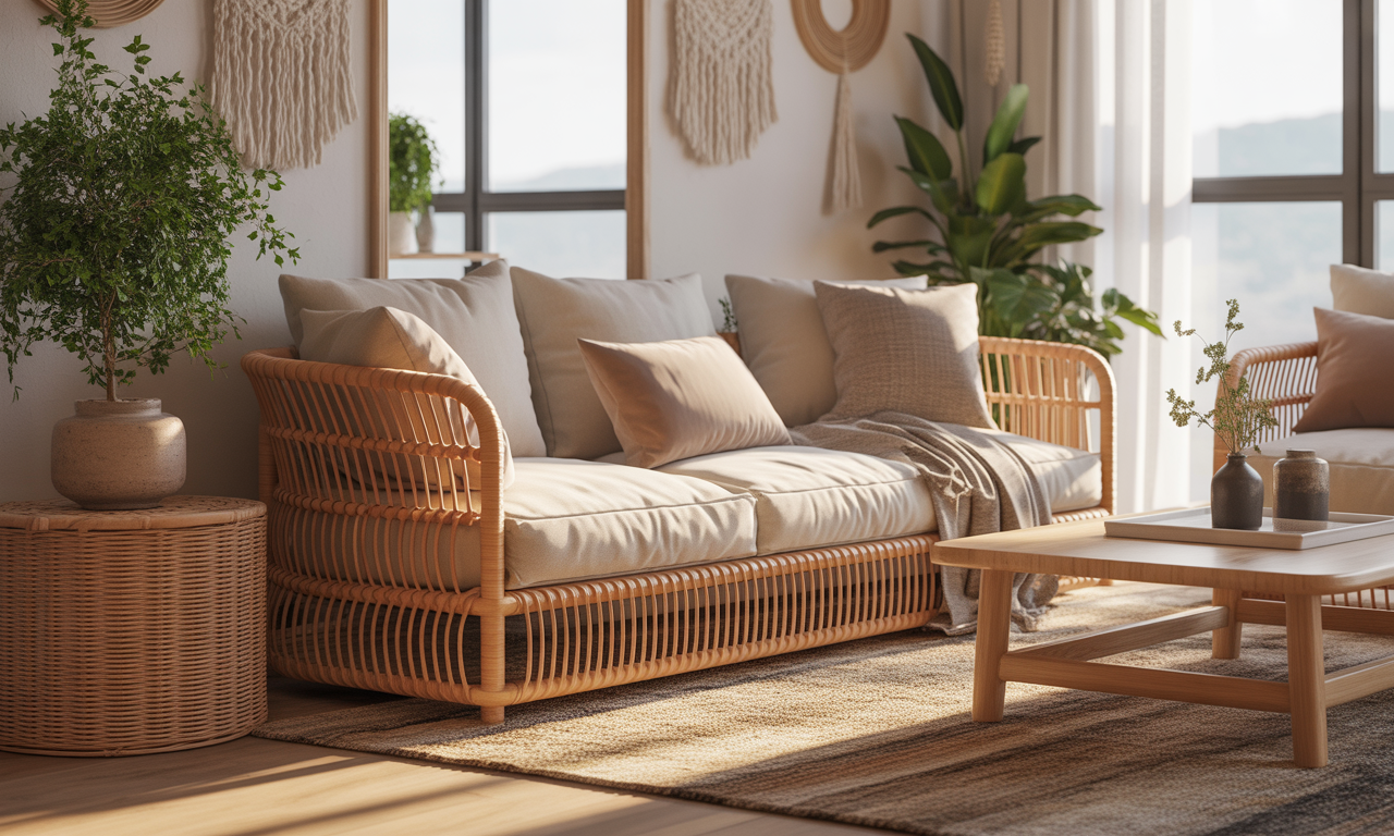 découvrez comment le canapé en rotin d'intérieur peut transformer votre salon en un espace bohème chic, alliant confort et style naturel pour une ambiance chaleureuse et tendance.