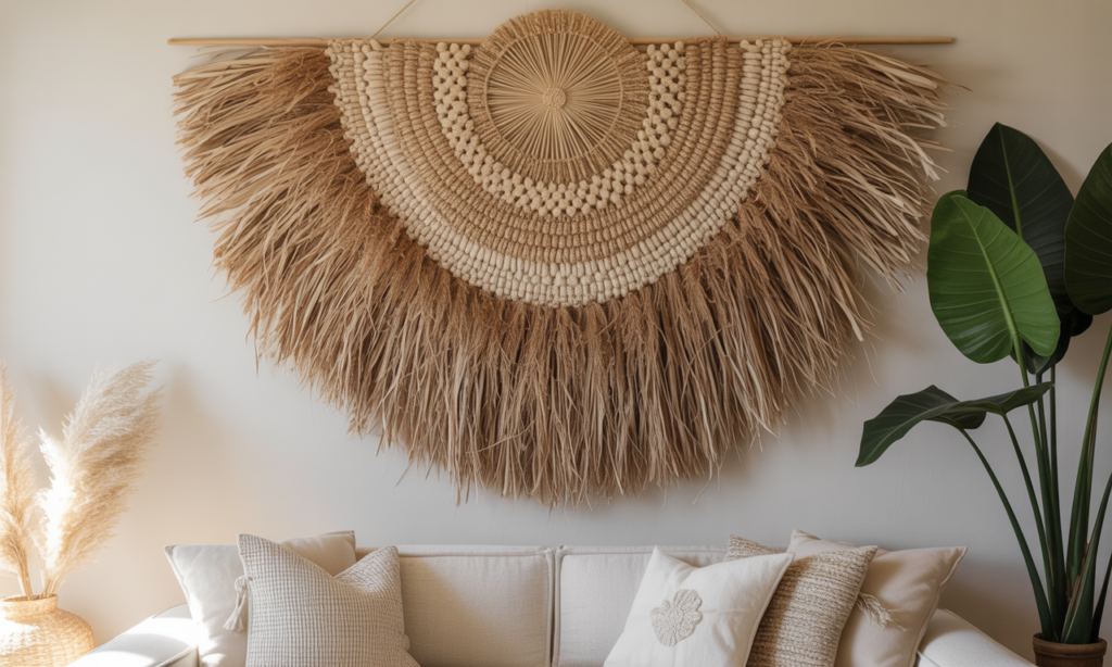 découvrez comment apporter une touche bohème chic à votre intérieur avec notre sélection d'idées de décoration murale en fibres naturelles, alliant charme authentique et élégance naturelle.