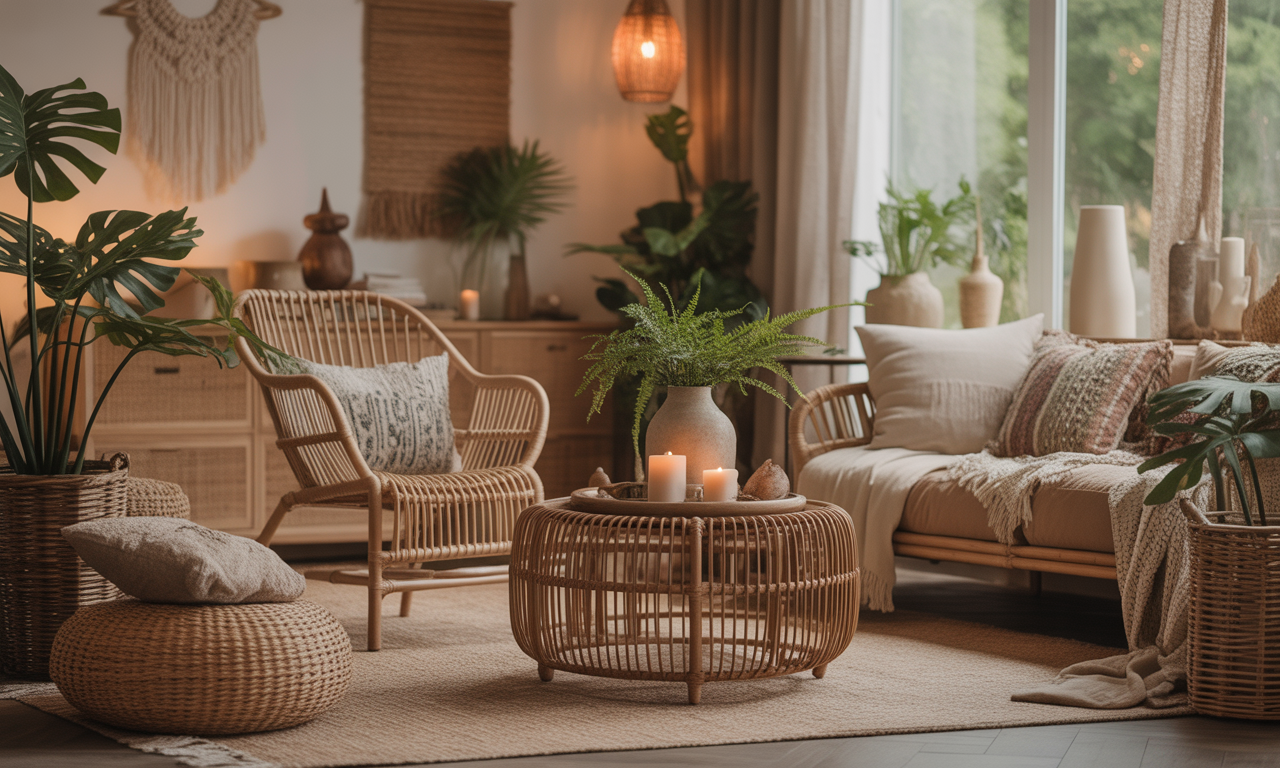 découvrez le salon en rotin, l'alliance parfaite du charme bohème chic pour apporter chaleur et authenticité à votre intérieur.
