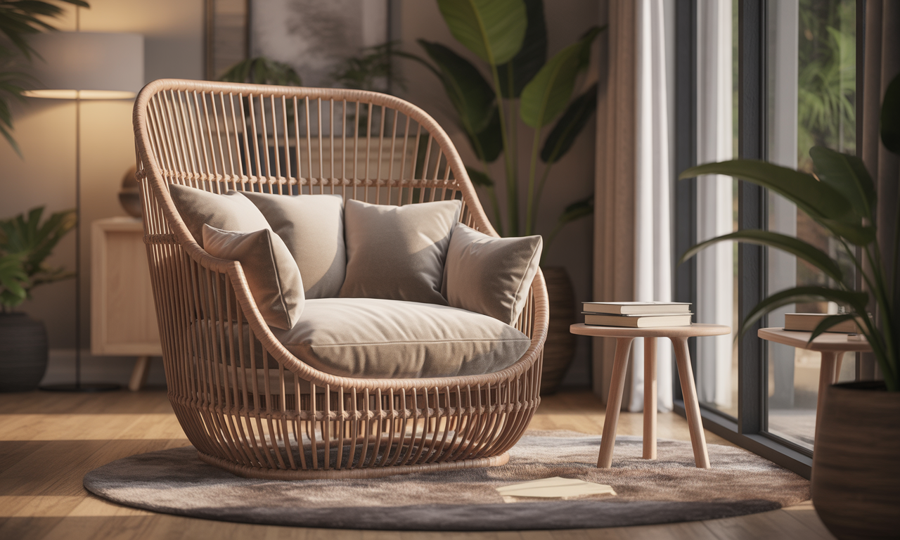 découvrez la loveuse louise en rotin, le fauteuil cocooning idéal pour transformer votre coin lecture en un véritable havre de paix et de confort.