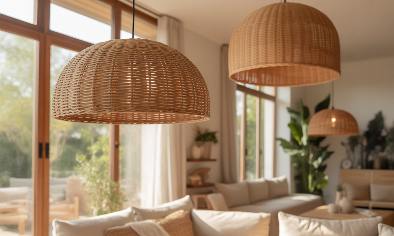 découvrez nos luminaires en osier, alliant naturel et tendance, pour apporter une ambiance chaleureuse et lumineuse à votre intérieur.