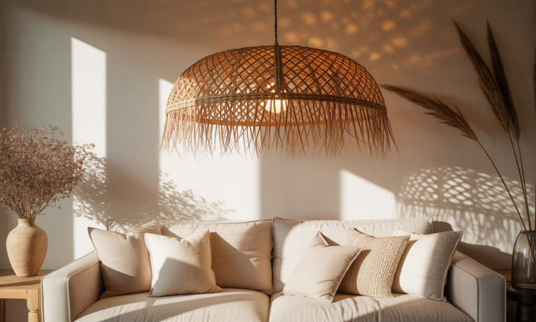 découvrez nos luminaires en osier, alliant naturel et tendance pour apporter une ambiance chaleureuse et lumineuse à votre intérieur.