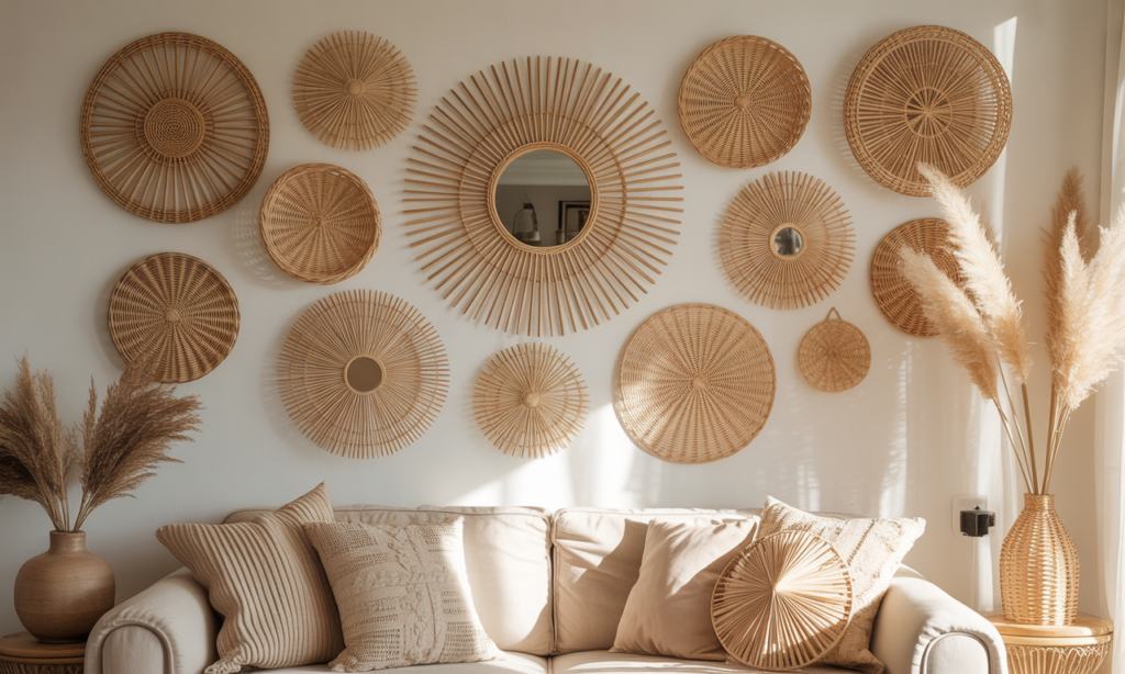 découvrez comment l'osier et le rotin apportent une touche chaleureuse et naturelle à votre décoration murale, transformant votre intérieur en un espace cosy et tendance.