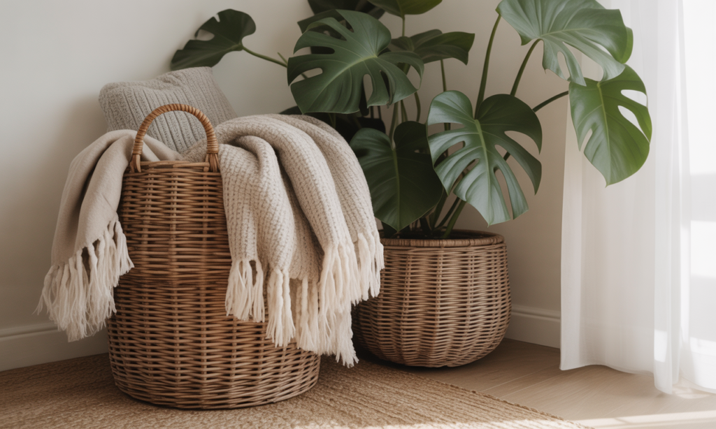 apportez élégance et organisation à votre intérieur avec notre panier en rotin, l'accessoire déco incontournable pour un rangement stylé et naturel.