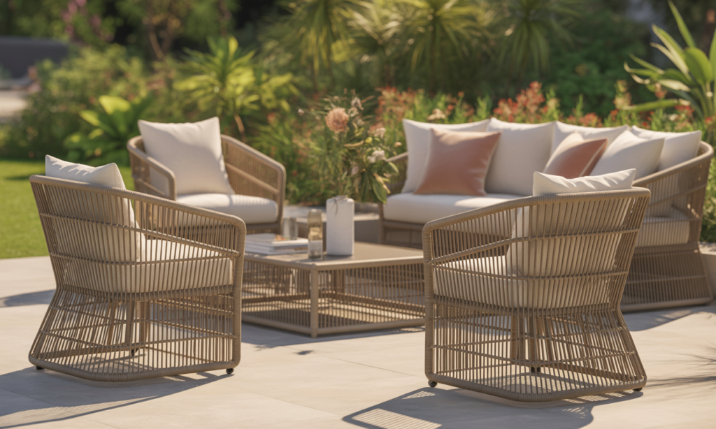 découvrez le rotin synthétique, l'alternative idéale qui allie le charme naturel du rotin à la durabilité et la résistance pour sublimer votre salon de jardin sans les tracas d'entretien.