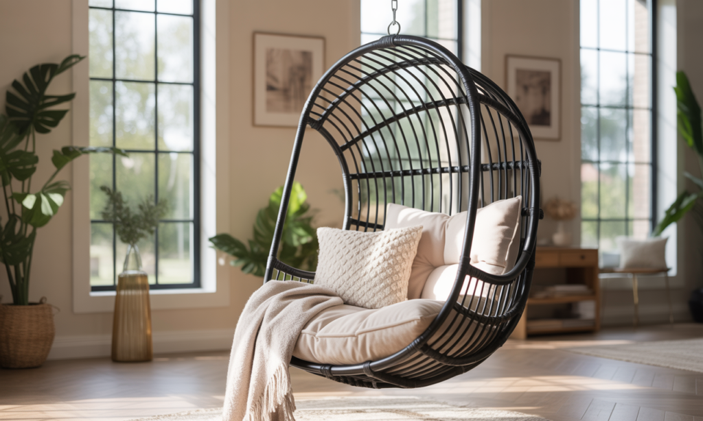 découvrez la suspension en rotin noir, une pièce élégante au style bohème chic qui apporte une touche raffinée et naturelle à votre intérieur. parfaite pour sublimer votre décoration avec authenticité et modernité.