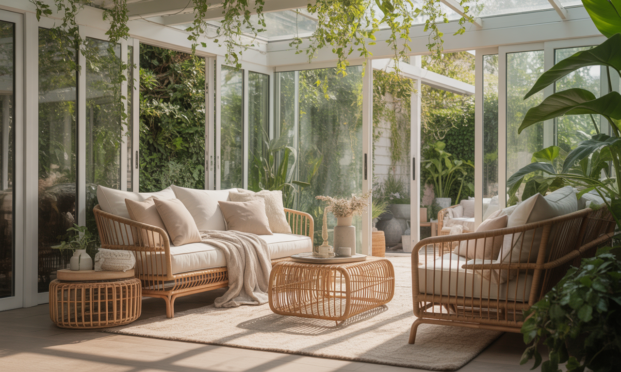 transformez votre véranda en un véritable havre de paix avec un salon en rotin alliant charme naturel et confort optimal. découvrez comment créer une oasis de détente unique chez vous.