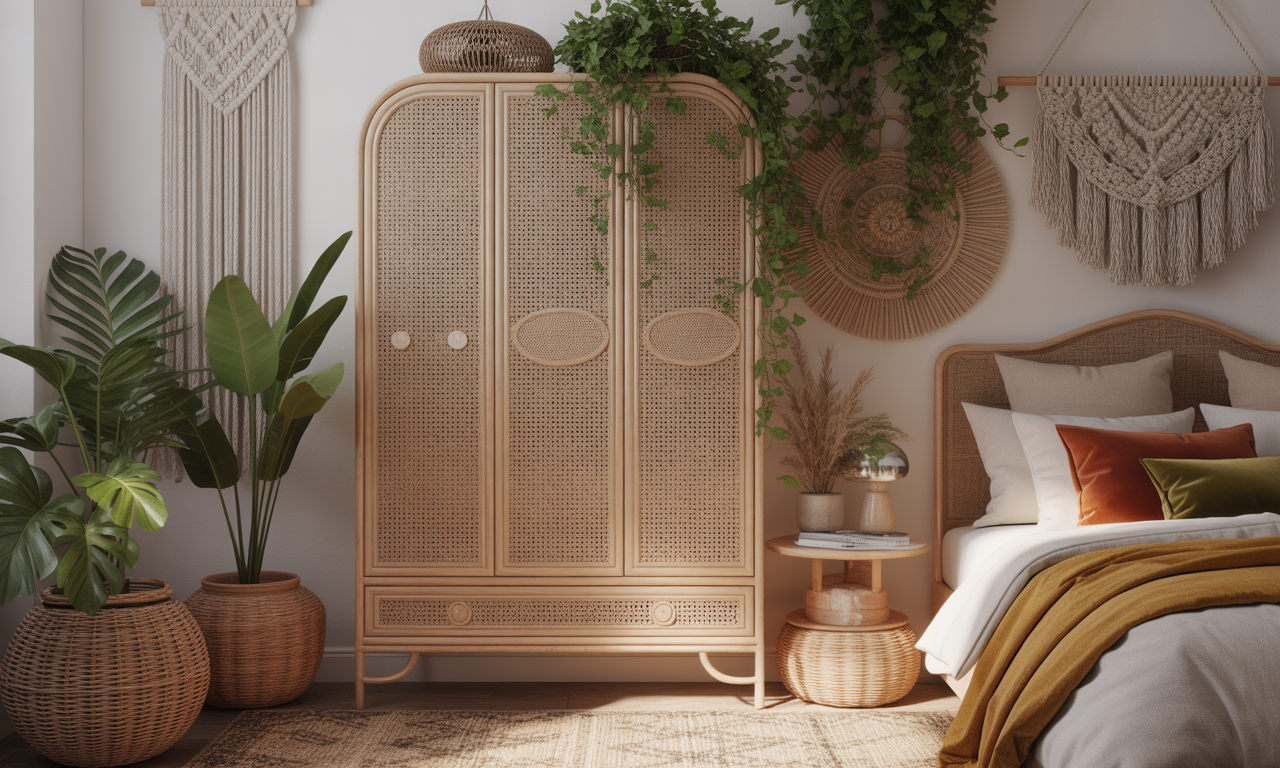 découvrez notre armoire en rotin, l'élément clé pour une chambre bohème et tendance. alliez style naturel et rangement pratique avec ce meuble incontournable.