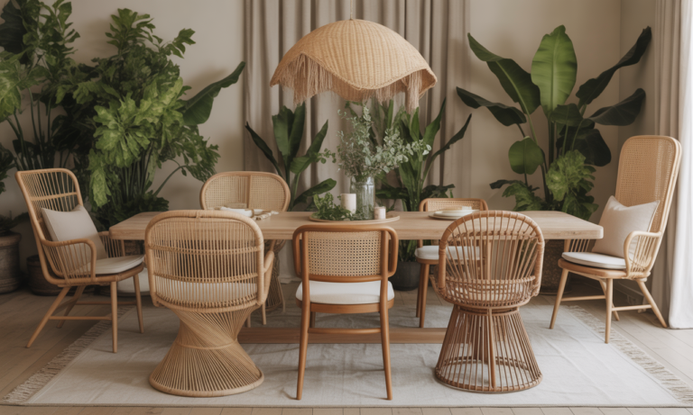 découvrez nos chaises en rotin pour la salle à manger, alliant charme intemporel et élégance naturelle pour une décoration réussie et chaleureuse.