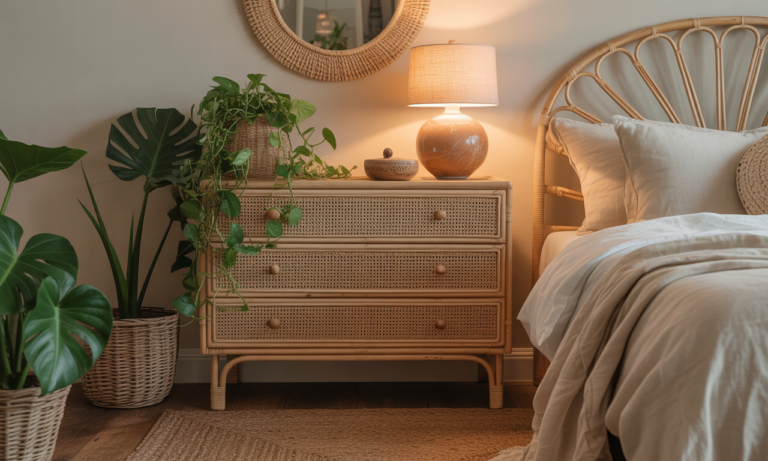 découvrez notre commode vintage en rotin, l'alliance parfaite entre charme rétro et chaleur naturelle pour sublimer votre intérieur avec style et authenticité.