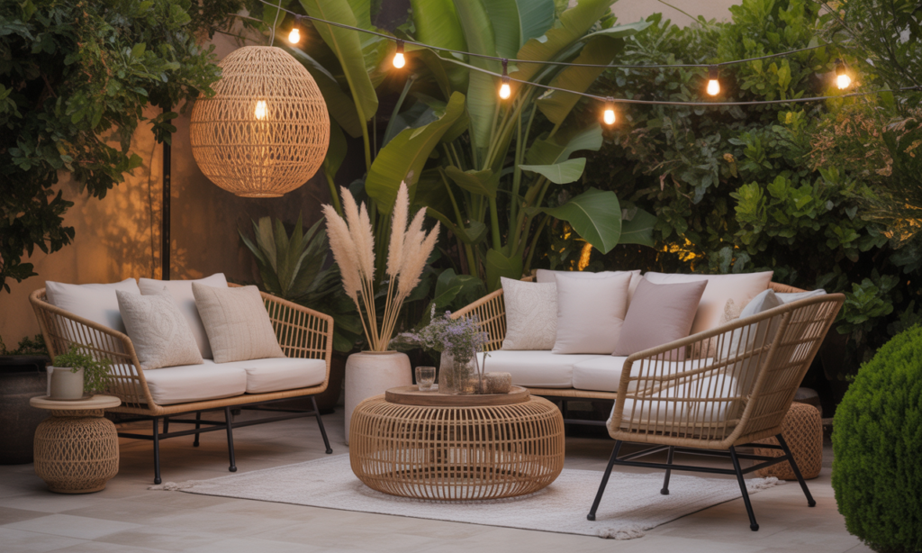 découvrez comment un salon de jardin en rotin apporte une élégance bohème unique pour métamorphoser votre espace extérieur en un havre de paix chaleureux et convivial.