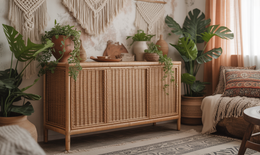 découvrez comment le buffet en osier peut transformer votre intérieur avec une touche bohème et tendance, alliant charme naturel et fonctionnalité.