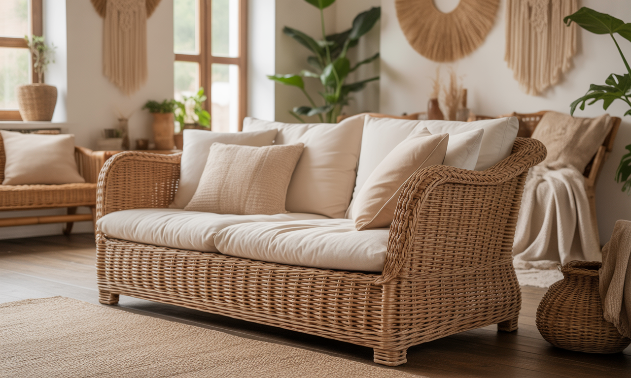 découvrez comment le canapé en osier apporte une touche bohème et naturelle à votre intérieur, alliant charme et convivialité pour un décor chaleureux et authentique.