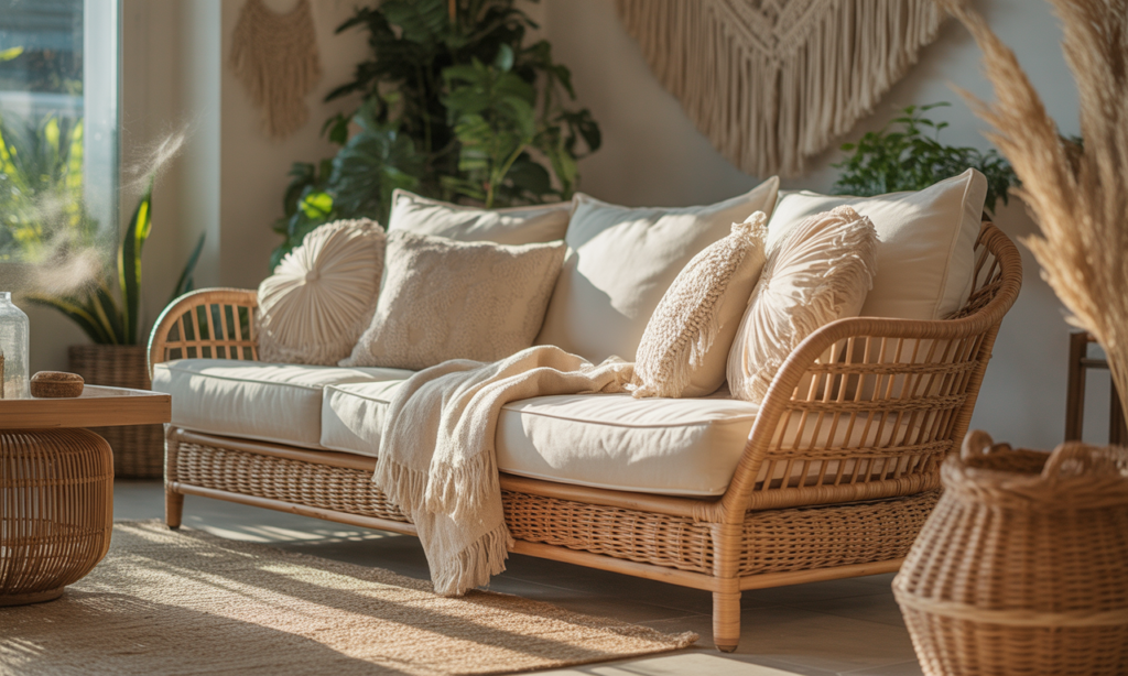 découvrez comment le canapé en osier apporte charme et authenticité à votre intérieur bohème et naturel, alliant confort et élégance pour une décoration chaleureuse.